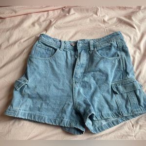 Light wash shorts